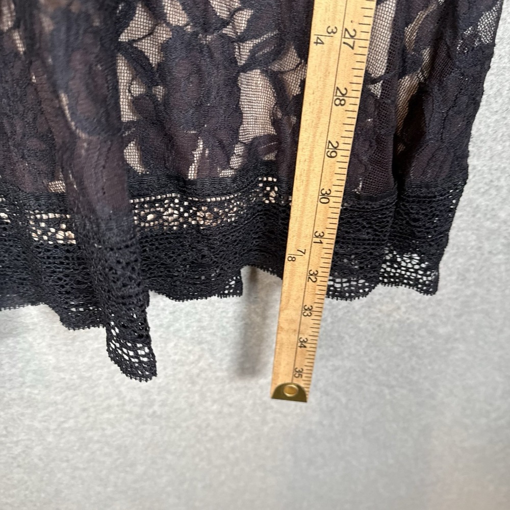 Free People Lacey Affair Black 3/4 Sleeve Mini Dress Size Small Y2K Vintage - Picture 6 of 8
